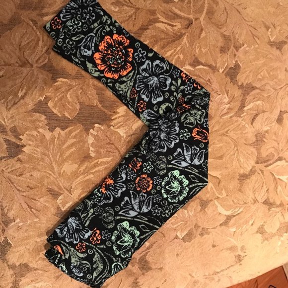 Legging Lularoe OS Rare - Motif Fleuri Tournesols Vintage - Neuf Sans étiquettes